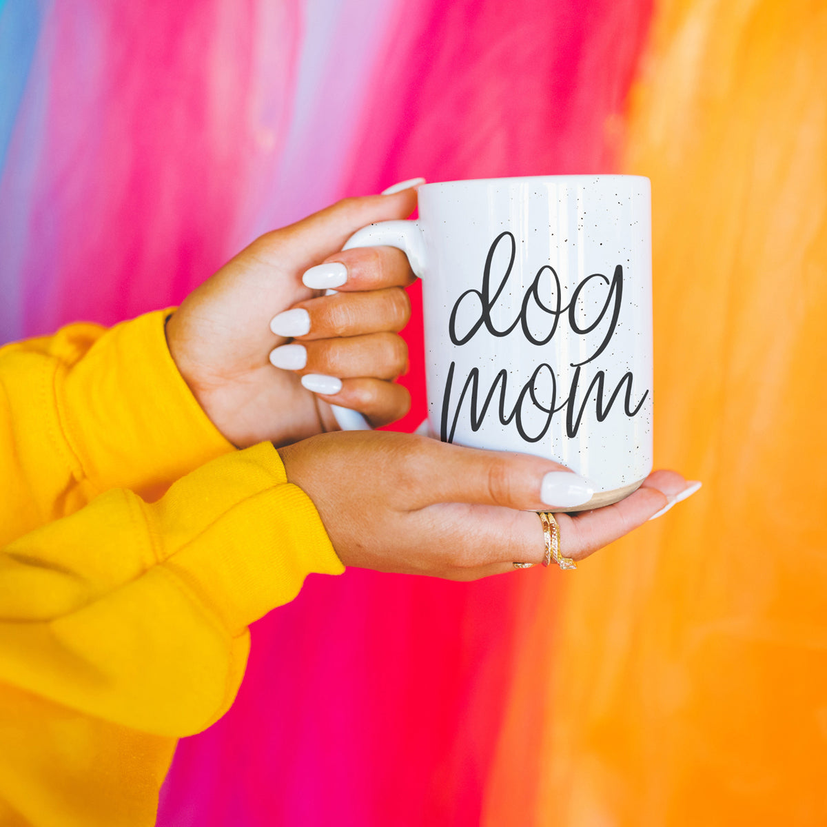 Dog Mom 16oz Ceramic Coffee Mug - Funny Gift For Dog Lover BandsCo Straps