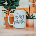 Dog Mom 16oz Ceramic Coffee Mug - Funny Gift For Dog Lover BandsCo Straps