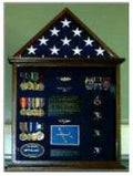 Flag and Medal Display cases, Flag and Badge display cases - Black The Military Gift Store
