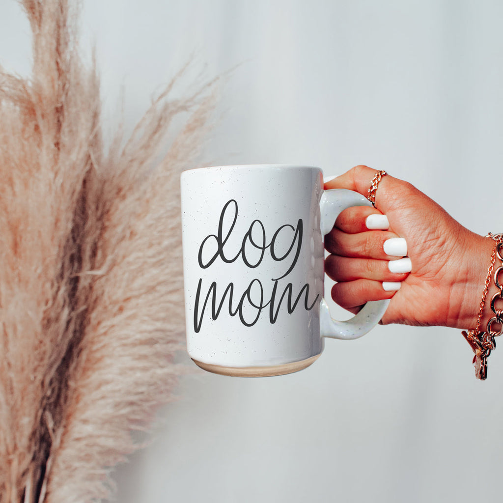 Dog Mom 16oz Ceramic Coffee Mug - Funny Gift For Dog Lover BandsCo Straps