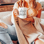 Dog Mom 16oz Ceramic Coffee Mug - Funny Gift For Dog Lover BandsCo Straps