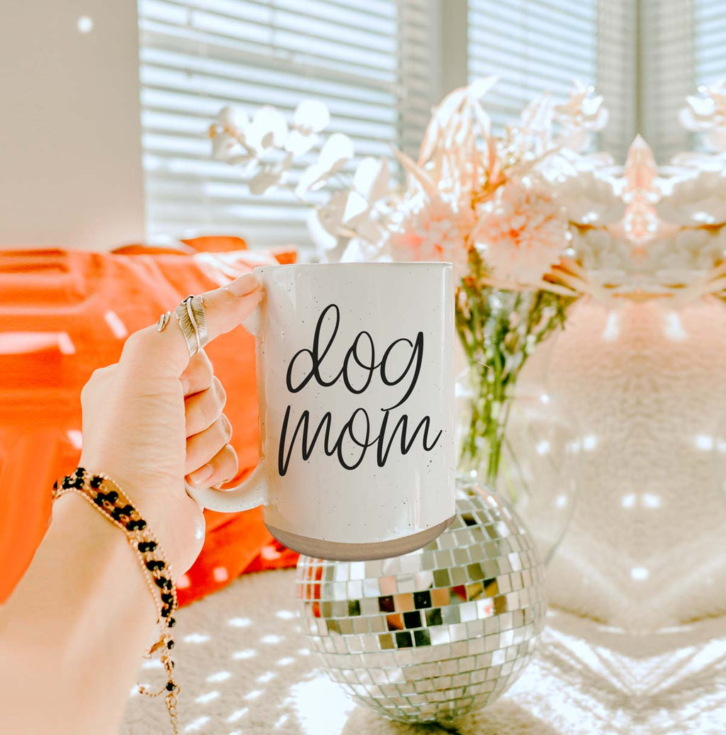 Dog Mom 16oz Ceramic Coffee Mug - Funny Gift For Dog Lover BandsCo Straps