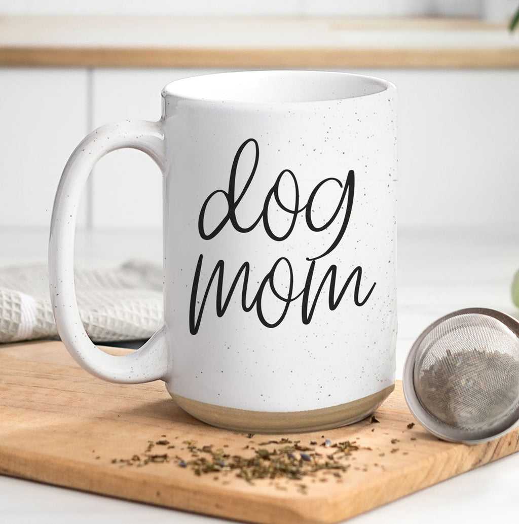 Dog Mom 16oz Ceramic Coffee Mug - Funny Gift For Dog Lover BandsCo Straps