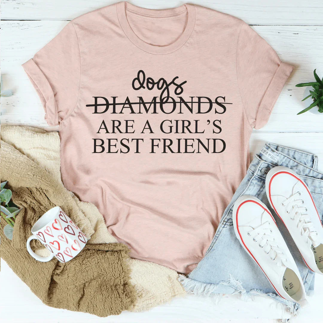 Dogs Are A Girl's Best Friend Tee Peachy Sunday