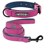 Dogs Collars Personalized Padded Collar Leather Dog Walking Leash For Small Medium Large Dogs Dog Collar and Leash Dog Collar and Leash Leather Padded Dogs Collars Lead Rope Stevvex