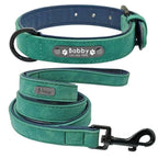 Dogs Collars Personalized Padded Collar Leather Dog Walking Leash For Small Medium Large Dogs Dog Collar and Leash Dog Collar and Leash Leather Padded Dogs Collars Lead Rope Stevvex