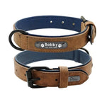 Dogs Collars Personalized Padded Collar Leather Dog Walking Leash For Small Medium Large Dogs Dog Collar and Leash Dog Collar and Leash Leather Padded Dogs Collars Lead Rope Stevvex