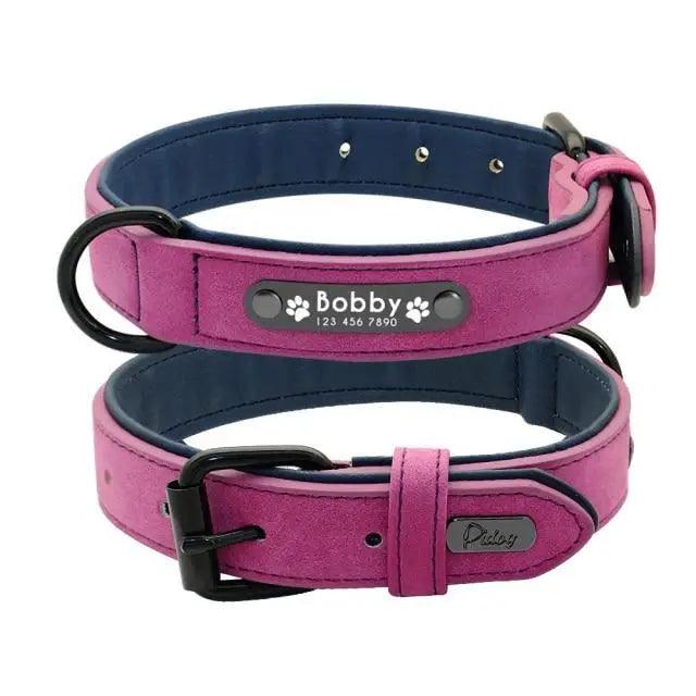 Dogs Collars Personalized Padded Collar Leather Dog Walking Leash For Small Medium Large Dogs Dog Collar and Leash Dog Collar and Leash Leather Padded Dogs Collars Lead Rope Stevvex