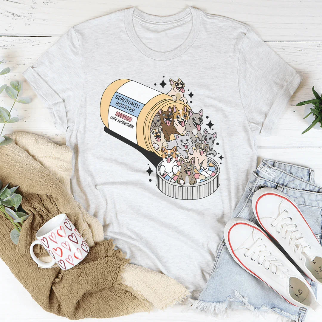 Dogs Happy Pills Tee Peachy Sunday