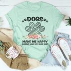 Dogs Make Me Happy Tee Peachy Sunday