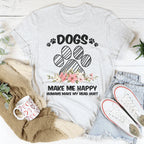 Dogs Make Me Happy Tee Peachy Sunday