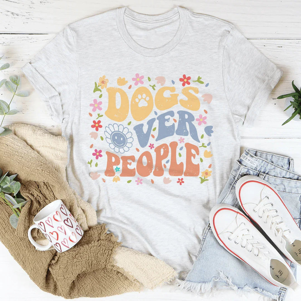 Dogs Over People Tee Peachy Sunday