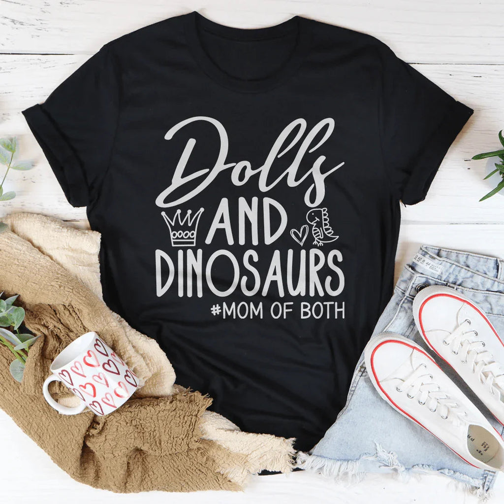 Dolls & Dinosaurs Tee Peachy Sunday