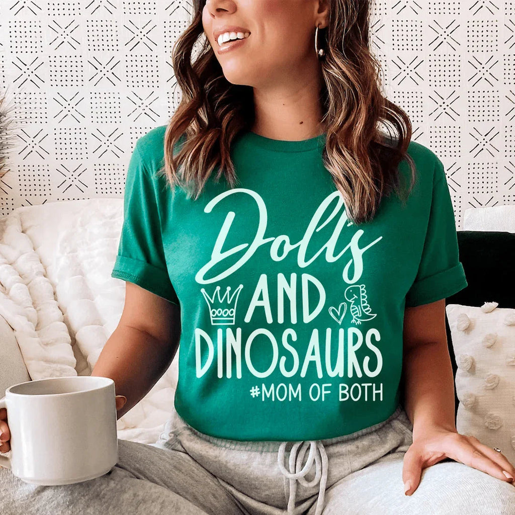 Dolls & Dinosaurs Tee Peachy Sunday