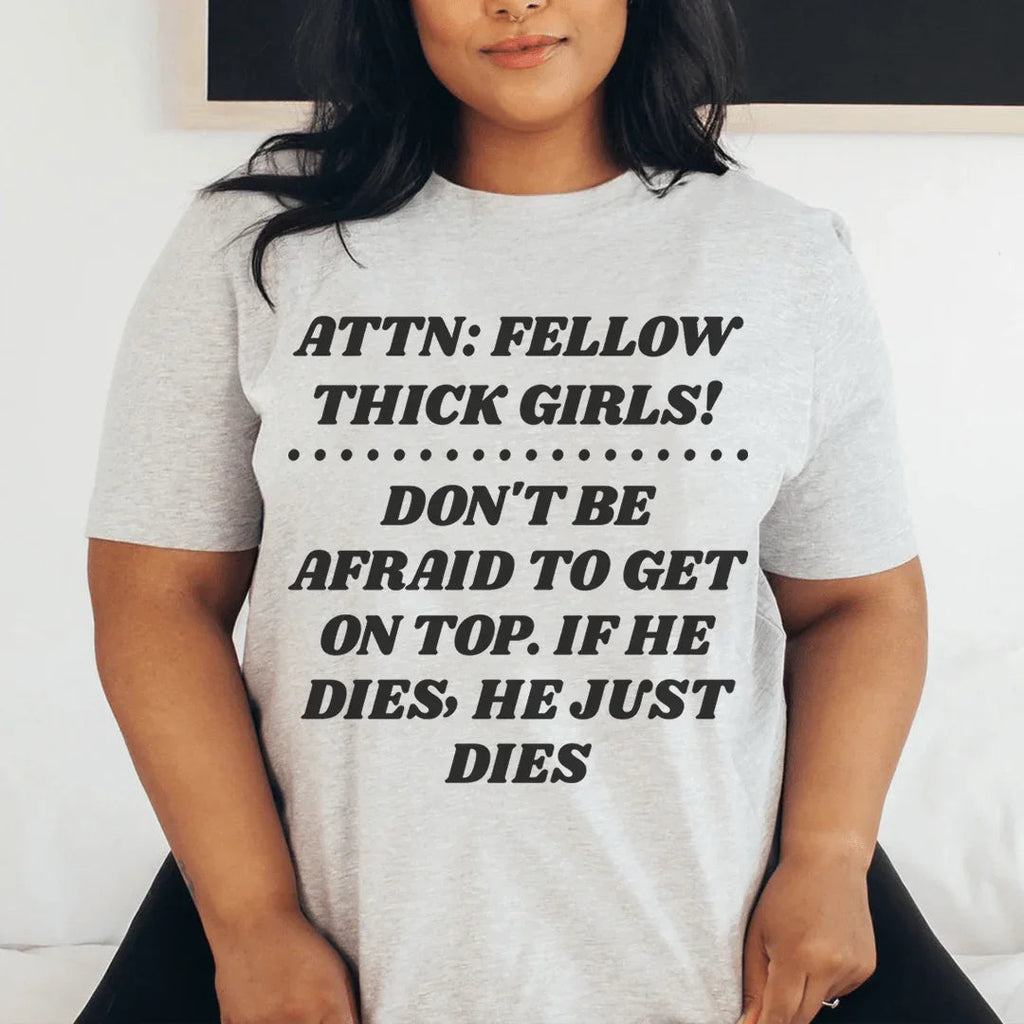 Don't Be Afraid To Get On Top Tee Peachy Sunday