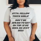 Don't Be Afraid To Get On Top Tee Peachy Sunday