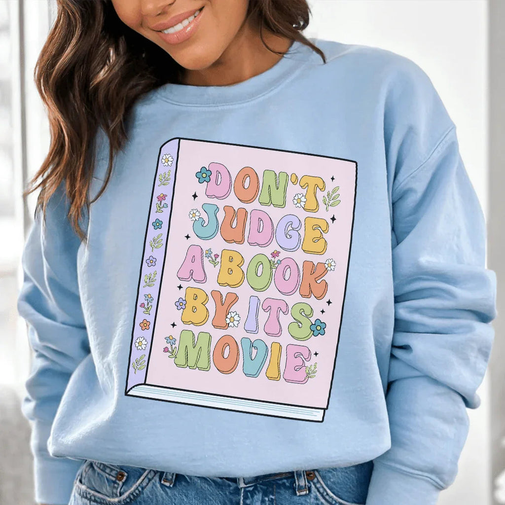 Don't Judge A Book Sweatshirt Peachy Sunday