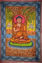 Buddha Meditation Tapestry Under Bodhi Tree Wall Art BandsCo Straps