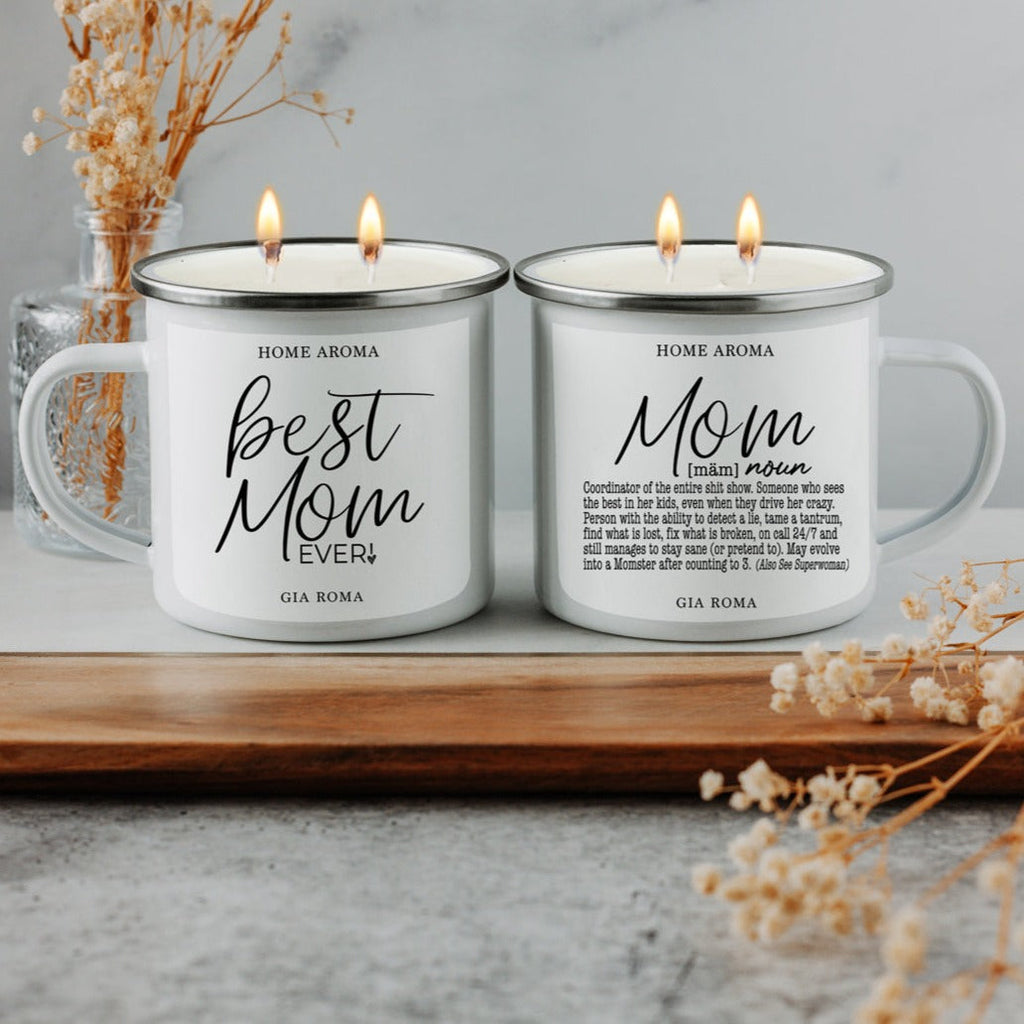 Mothers Day Candle Mug 16oz Reusable Metal Candle Soy Gift BandsCo Straps