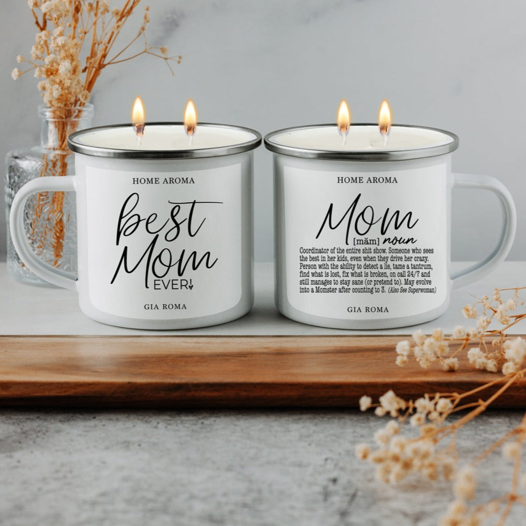 Mothers Day Candle Mug 16oz Reusable Metal Candle Soy Gift BandsCo Straps