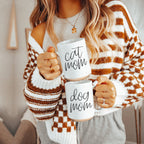 Cat Mom Mug 16oz Ceramic Coffee Cup Funny Cat Lover Gift Dishwasher Safe BandsCo Straps