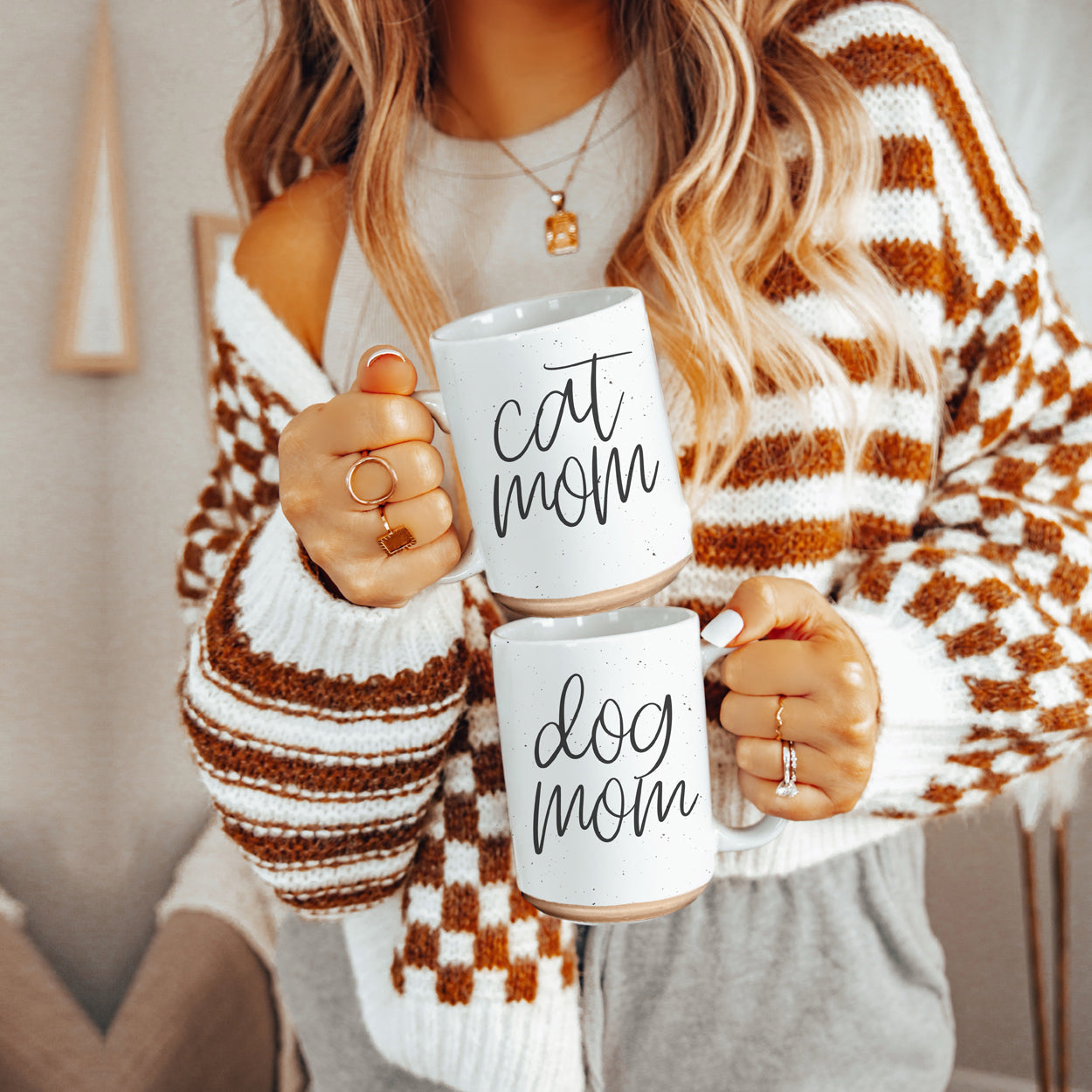 Cat Mom Mug 16oz Ceramic Coffee Cup Funny Cat Lover Gift Dishwasher Safe BandsCo Straps