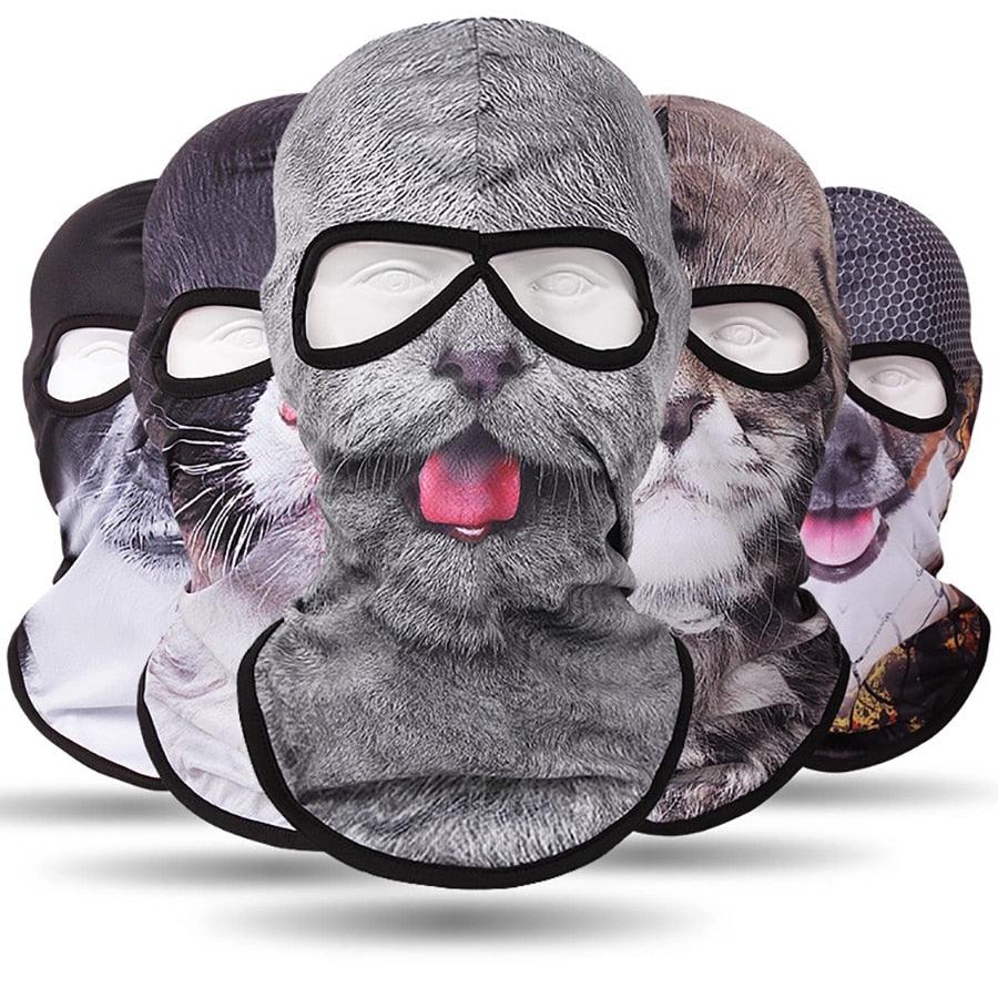 Double Eye Hole Animal Head Hat Horror Role-Playing Full Face Mask Riding Hunting Balaclava Sweat-Absorbent And Breathable Scarf Dustproof Headgear Unisex Cycling Equipment Racing Breather Mask Tactical Airsoft Cap Scarf Mask Ski Hat Spring Summer For Men Stevvex