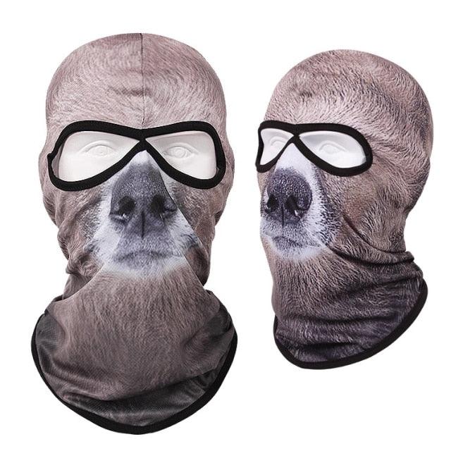 Double Eye Hole Animal Head Hat Horror Role-Playing Full Face Mask Riding Hunting Balaclava Sweat-Absorbent And Breathable Scarf Dustproof Headgear Unisex Cycling Equipment Racing Breather Mask Tactical Airsoft Cap Scarf Mask Ski Hat Spring Summer For Men Stevvex