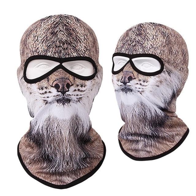 Double Eye Hole Animal Head Hat Horror Role-Playing Full Face Mask Riding Hunting Balaclava Sweat-Absorbent And Breathable Scarf Dustproof Headgear Unisex Cycling Equipment Racing Breather Mask Tactical Airsoft Cap Scarf Mask Ski Hat Spring Summer For Men Stevvex