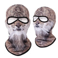 Double Eye Hole Animal Head Hat Horror Role-Playing Full Face Mask Riding Hunting Balaclava Sweat-Absorbent And Breathable Scarf Dustproof Headgear Unisex Cycling Equipment Racing Breather Mask Tactical Airsoft Cap Scarf Mask Ski Hat Spring Summer For Men Stevvex
