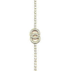 Double O Rhinestone Tennis Bracelet For Women Elegant