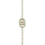 Double O Rhinestone Tennis Bracelet For Women Elegant