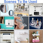 Double-Sided Adhesive Wall Hooks Hanger Strong Transparent Hooks Suction Cup Sucker Wall Storage Holder For Kitchen Bath Bathroom Kitchen Heavy Duty Self Adhesive Hooks Stevvex