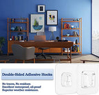 Double-Sided Adhesive Wall Hooks Hanger Strong Transparent Hooks Suction Cup Sucker Wall Storage Holder For Kitchen Bath Bathroom Kitchen Heavy Duty Self Adhesive Hooks Stevvex