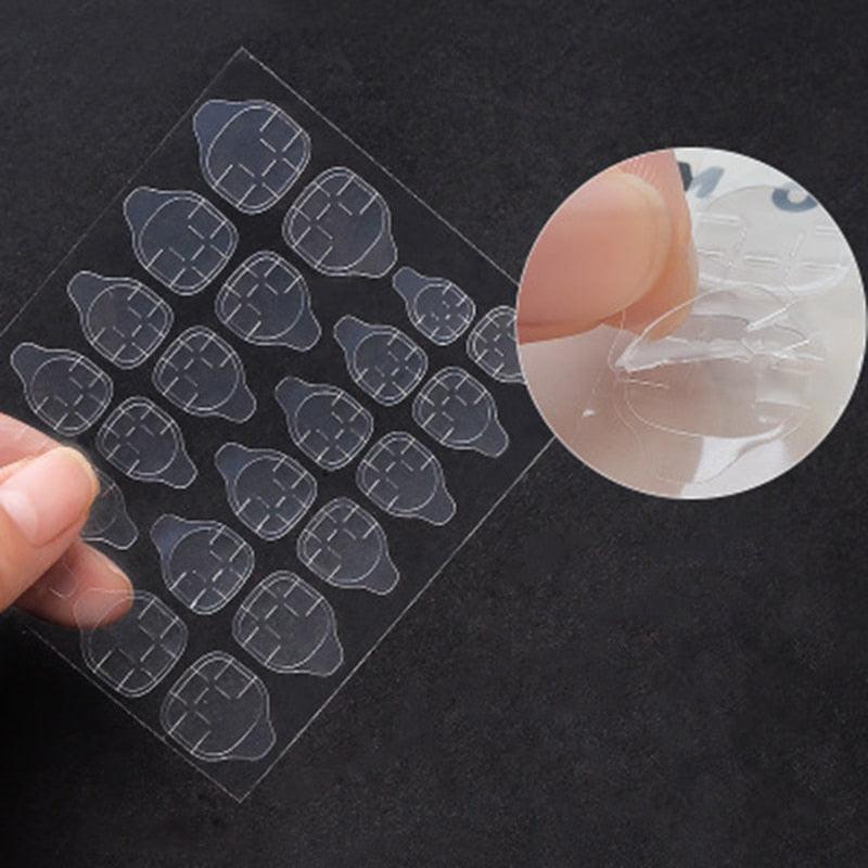 Double Sided False Nail Art Adhesive Tape Glue Sticker Tips Fake Nail Acrylic Manicure Gel Makeup Tool  Self Adhesive Nail Glue Sticker for False Nail Tips Waterproof Breathable Jelly Gel Nail Tape Glue Stickers for False Nails Tips Stevvex