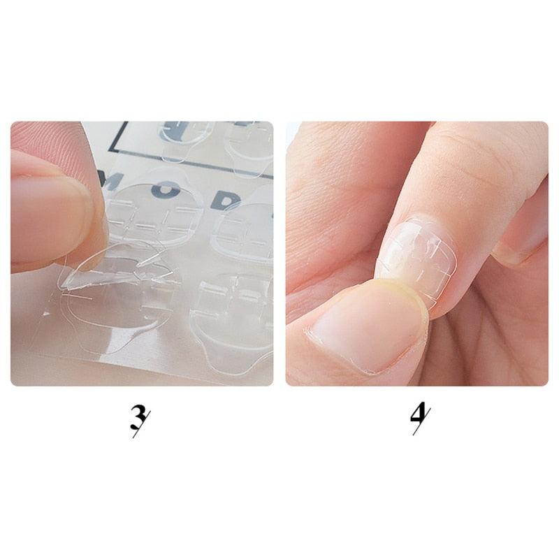 Double Sided False Nail Art Adhesive Tape Glue Sticker Tips Fake Nail Acrylic Manicure Gel Makeup Tool  Self Adhesive Nail Glue Sticker for False Nail Tips Waterproof Breathable Jelly Gel Nail Tape Glue Stickers for False Nails Tips Stevvex