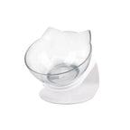 Double Transparent Non-slip Food Bowl With Protection For Cats Modern Kitten Food Bowl Pet Accessories Stevvex