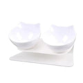 Double Transparent Non-slip Food Bowl With Protection For Cats Modern Kitten Food Bowl Pet Accessories Stevvex
