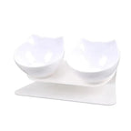 Double Transparent Non-slip Food Bowl With Protection For Cats Modern Kitten Food Bowl Pet Accessories Stevvex
