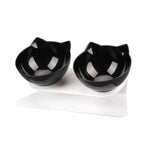 Double Transparent Non-slip Food Bowl With Protection For Cats Modern Kitten Food Bowl Pet Accessories Stevvex