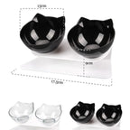 Double Transparent Non-slip Food Bowl With Protection For Cats Modern Kitten Food Bowl Pet Accessories Stevvex