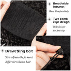 Drawstring Puff Ponytail Afro Kinky Curly Hair Extension Synthetic Clip in Pony Tail African American Hair Extension Short Kinky Curly Pineapple Pony Tail Clip in on Wrap Up-do Hair Extensions for African American Women Stevvex