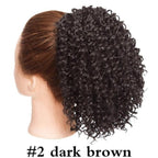 Drawstring Puff Ponytail Afro Kinky Curly Hair Extension Synthetic Clip in Pony Tail African American Hair Extension Short Kinky Curly Pineapple Pony Tail Clip in on Wrap Up-do Hair Extensions for African American Women Stevvex