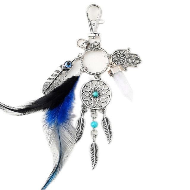 Dream Catcher Car Interior Rear View Mirror Hanging Decor Handmade Grids Nature  Mini Handmade Feather Dream Net Catcher Key-chain Home Decor Gift Wind Chimes  Wall Hanging Decoration Gift Room Car Charms Pendant Accessories Decor Stevvex