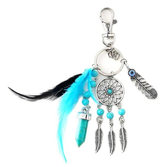 Dream Catcher Car Interior Rear View Mirror Hanging Decor Handmade Grids Nature  Mini Handmade Feather Dream Net Catcher Key-chain Home Decor Gift Wind Chimes  Wall Hanging Decoration Gift Room Car Charms Pendant Accessories Decor Stevvex
