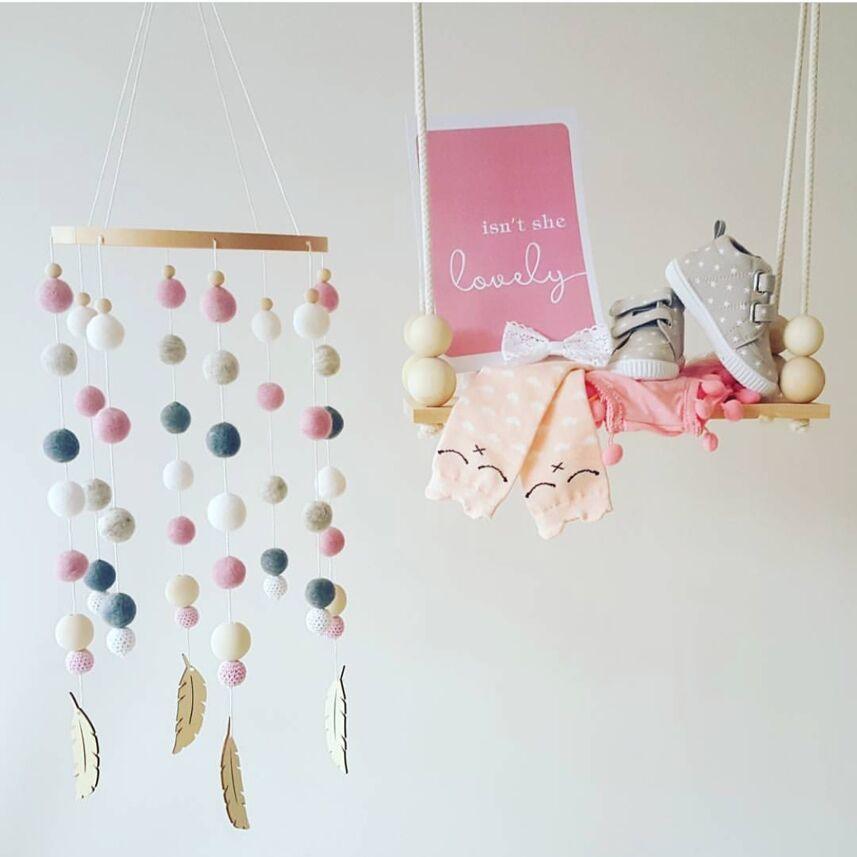 Dream Catcher Decoration Home Wind Chime Bed Bell Children's Girls Room Decor  Newborn Baby Bed Bell Dream Catcher String Pendant Kids Room Decoration Wooden Wind Chime Bed Bell Nursery Crib Bed Bell Baby Bedroom Ceiling Woven Beads Wind Chime Stevvex