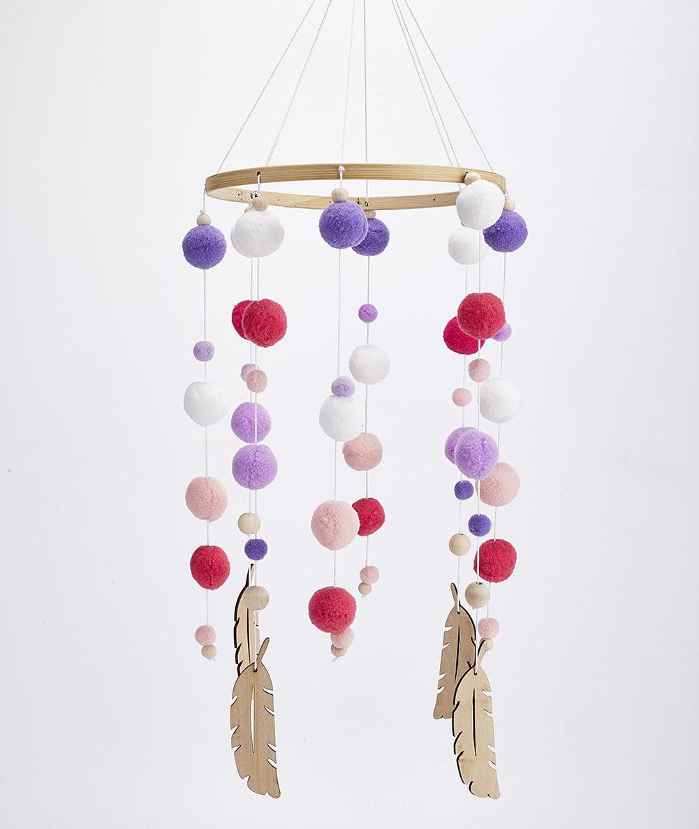 Dream Catcher Decoration Home Wind Chime Bed Bell Children's Girls Room Decor  Newborn Baby Bed Bell Dream Catcher String Pendant Kids Room Decoration Wooden Wind Chime Bed Bell Nursery Crib Bed Bell Baby Bedroom Ceiling Woven Beads Wind Chime Stevvex