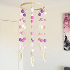 Dream Catcher Decoration Home Wind Chime Bed Bell Children's Girls Room Decor  Newborn Baby Bed Bell Dream Catcher String Pendant Kids Room Decoration Wooden Wind Chime Bed Bell Nursery Crib Bed Bell Baby Bedroom Ceiling Woven Beads Wind Chime Stevvex