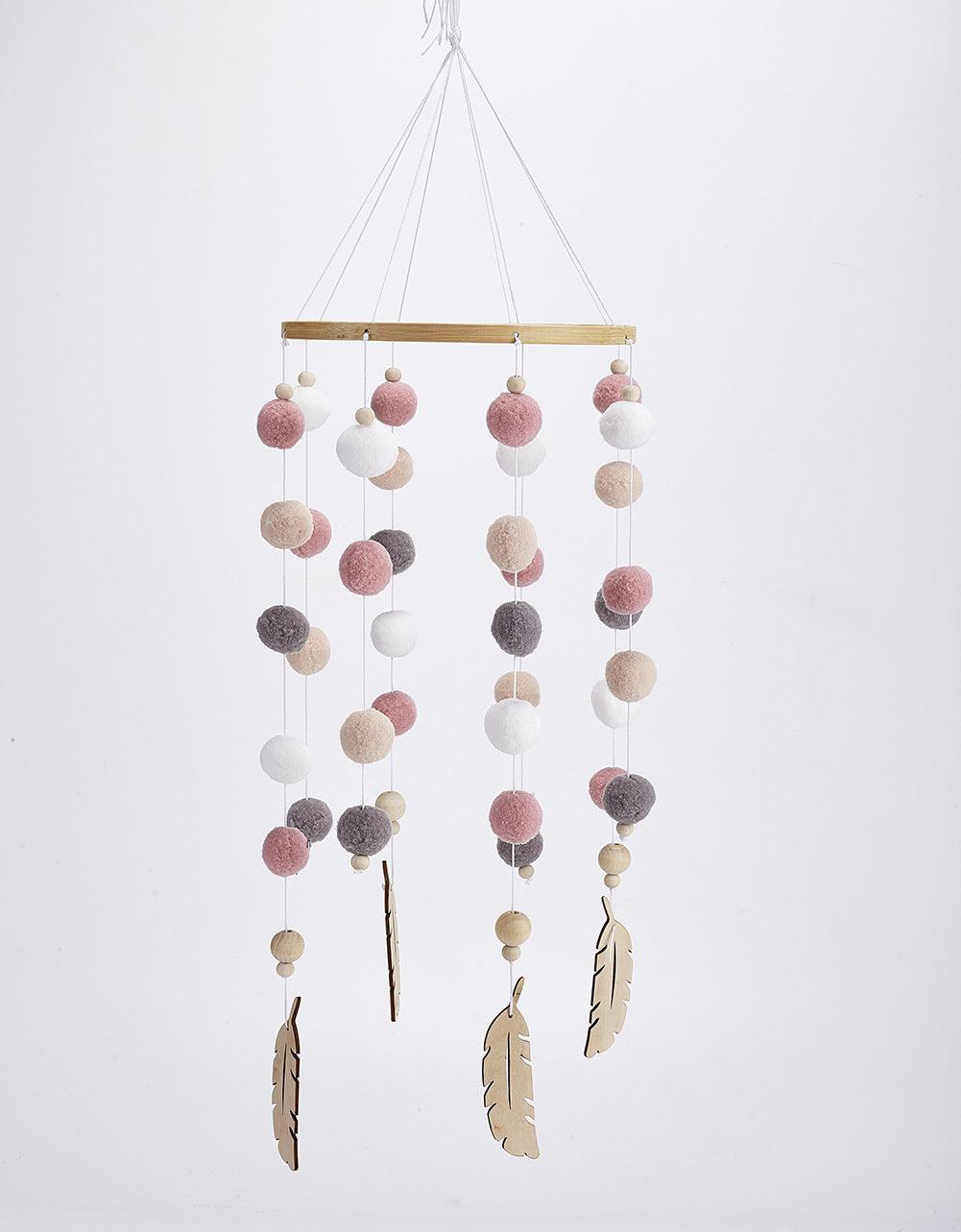 Dream Catcher Decoration Home Wind Chime Bed Bell Children's Girls Room Decor  Newborn Baby Bed Bell Dream Catcher String Pendant Kids Room Decoration Wooden Wind Chime Bed Bell Nursery Crib Bed Bell Baby Bedroom Ceiling Woven Beads Wind Chime Stevvex