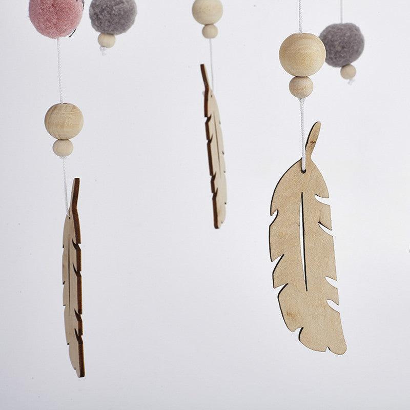 Dream Catcher Decoration Home Wind Chime Bed Bell Children's Girls Room Decor  Newborn Baby Bed Bell Dream Catcher String Pendant Kids Room Decoration Wooden Wind Chime Bed Bell Nursery Crib Bed Bell Baby Bedroom Ceiling Woven Beads Wind Chime Stevvex